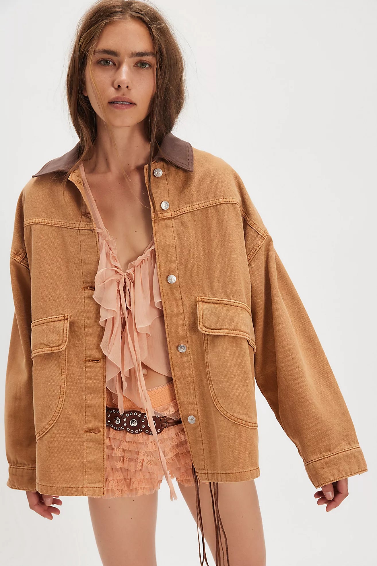 Lemon Denim Jacket in Meerkat by Free People – The Art of Home