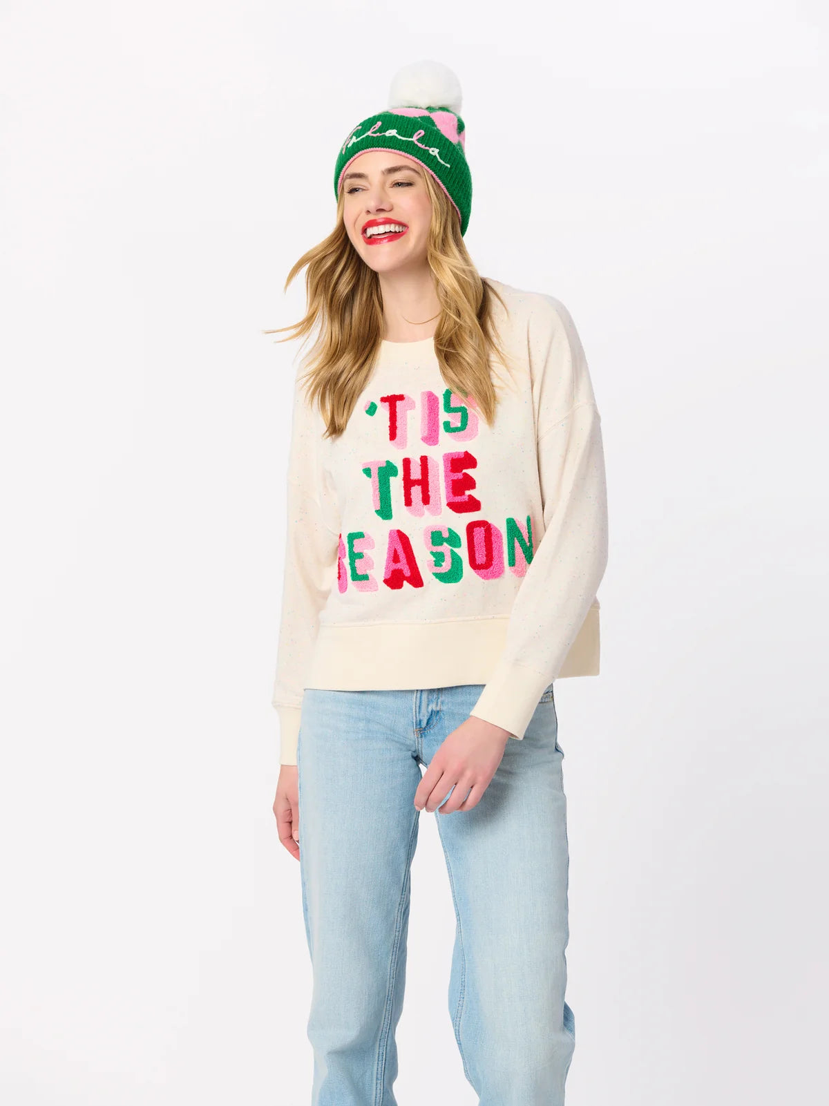 TAX-FREE PRE-RELEASE 'Tis The Season Cream Relaxed Sweatshirt by Shiraleah