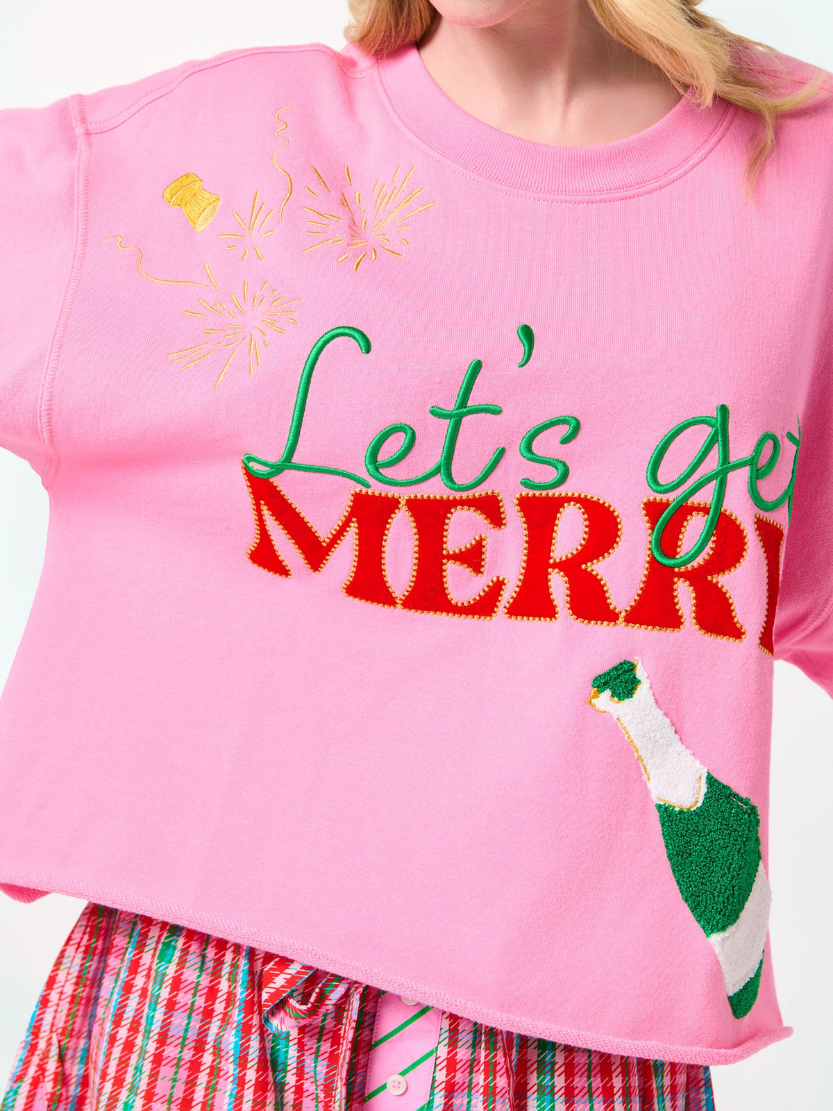 TAX-FREE PRE-RELEASE Let's Get Merry Pink Lounge Sweatshirt by Shiraleah