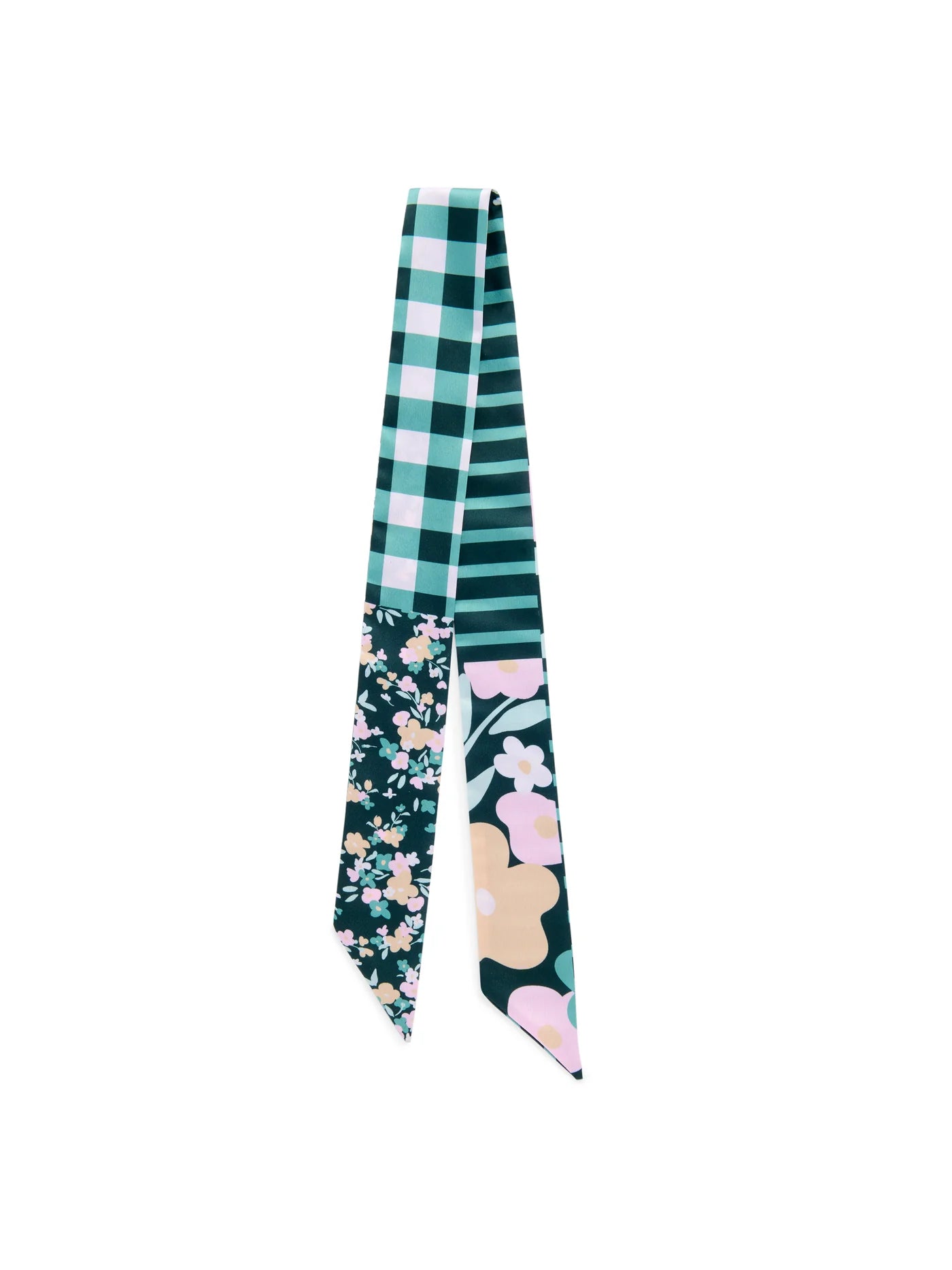 Floral Twilly Scarf in Green