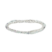 Delicate Stone Wrap Bracelet - Fluorite/Silver