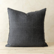 24x24 Lina Linen Charcoal Pillow COVER