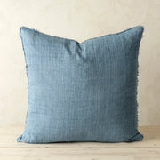 24x24 Lina Linen Arctic Blue Pillow COVER
