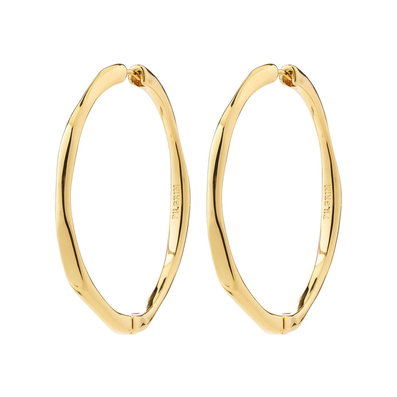 Presence Hoop Earrings in Gold by Pilgrim