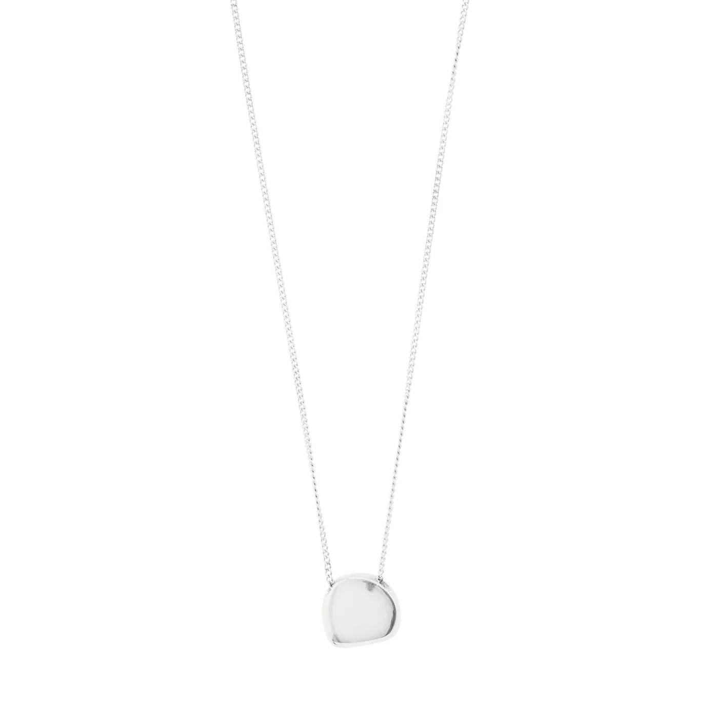 Presence Coin Waterproof Necklace in Silver by Pilgrim