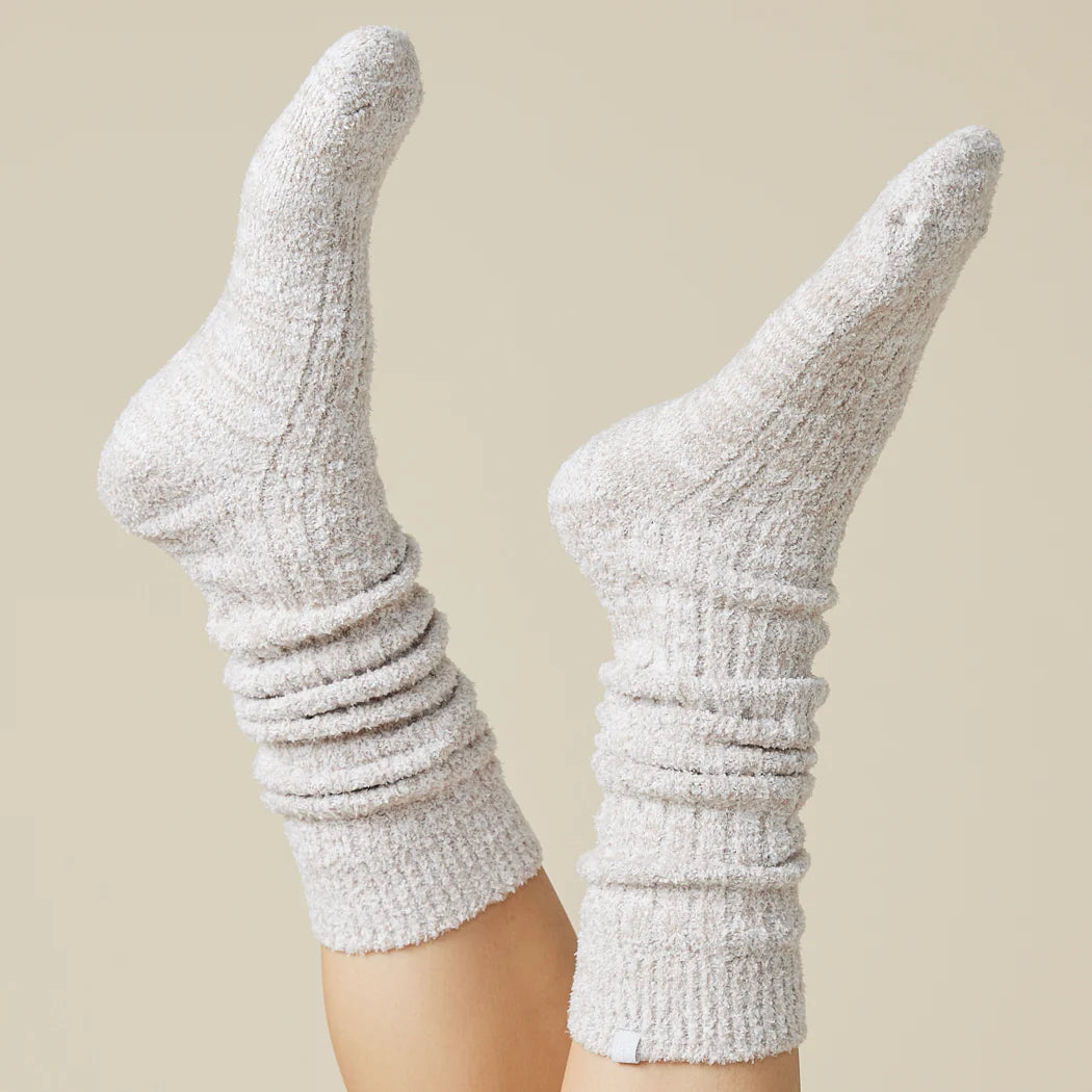 Slouchy Marshmallow Socks in Heather Coco by Softies