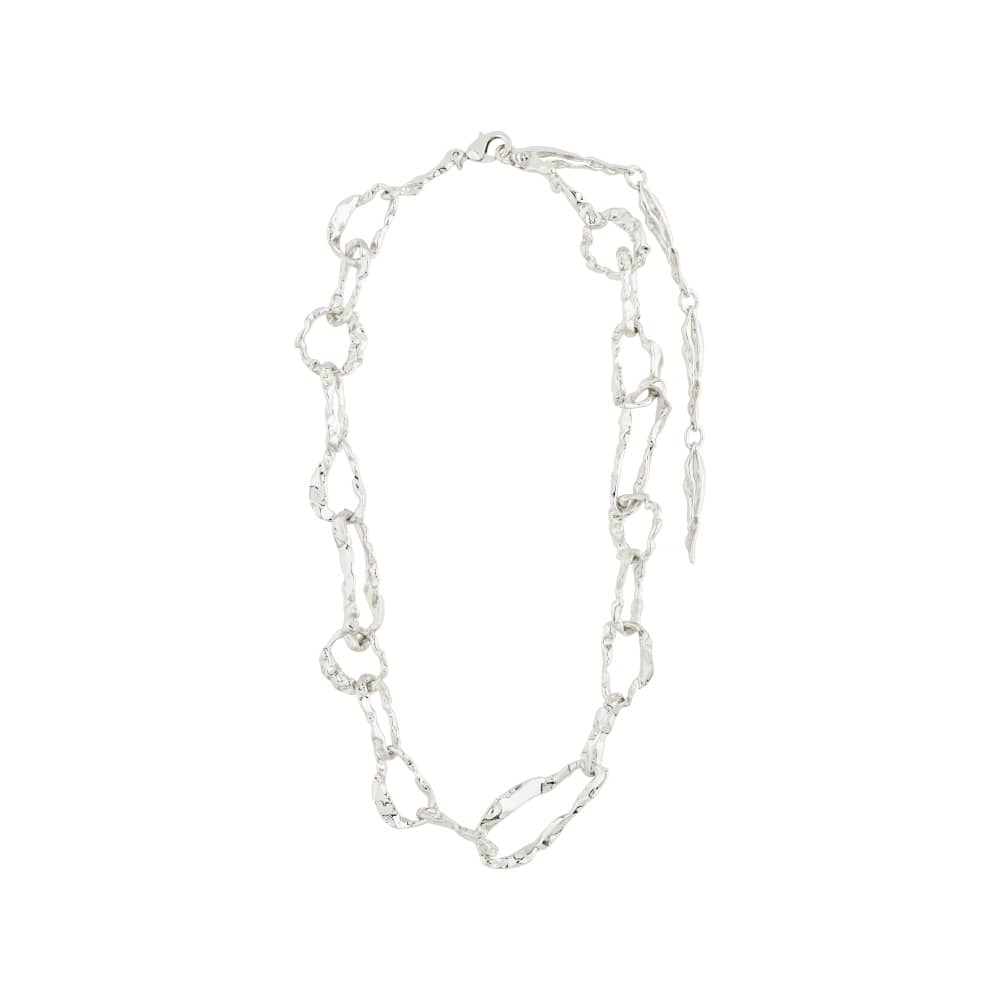 Believe Necklace Chunky Chain in Silver by Pilgrim
