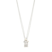 Fire Crystal Necklace in Silver by Pilgrim