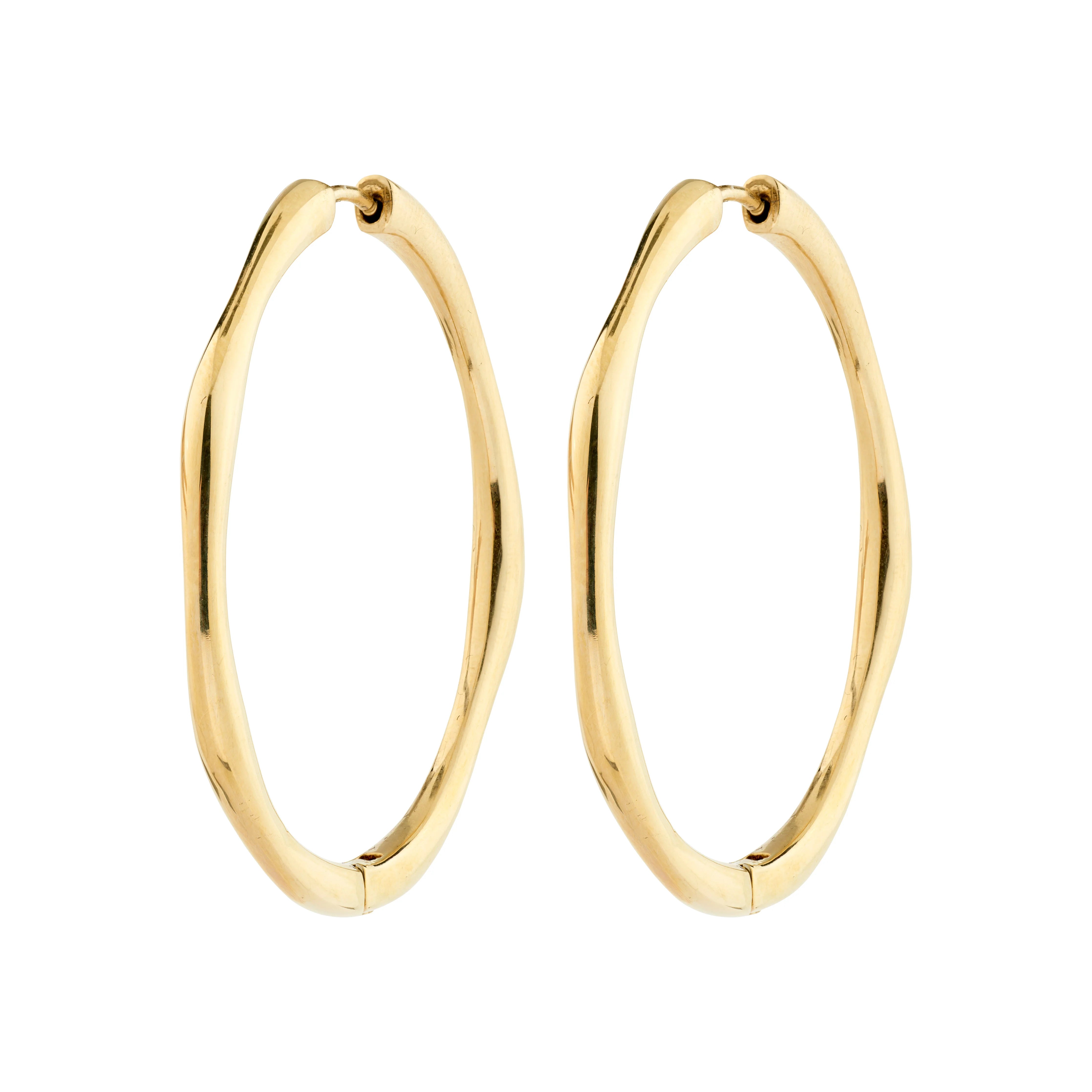 Haze Hoop Earrings Gold by Pilgrim