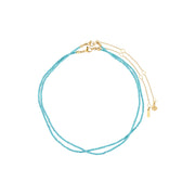 Haze Waterproof Necklace 2in1 Set in Blue & Gold by Pilgrim