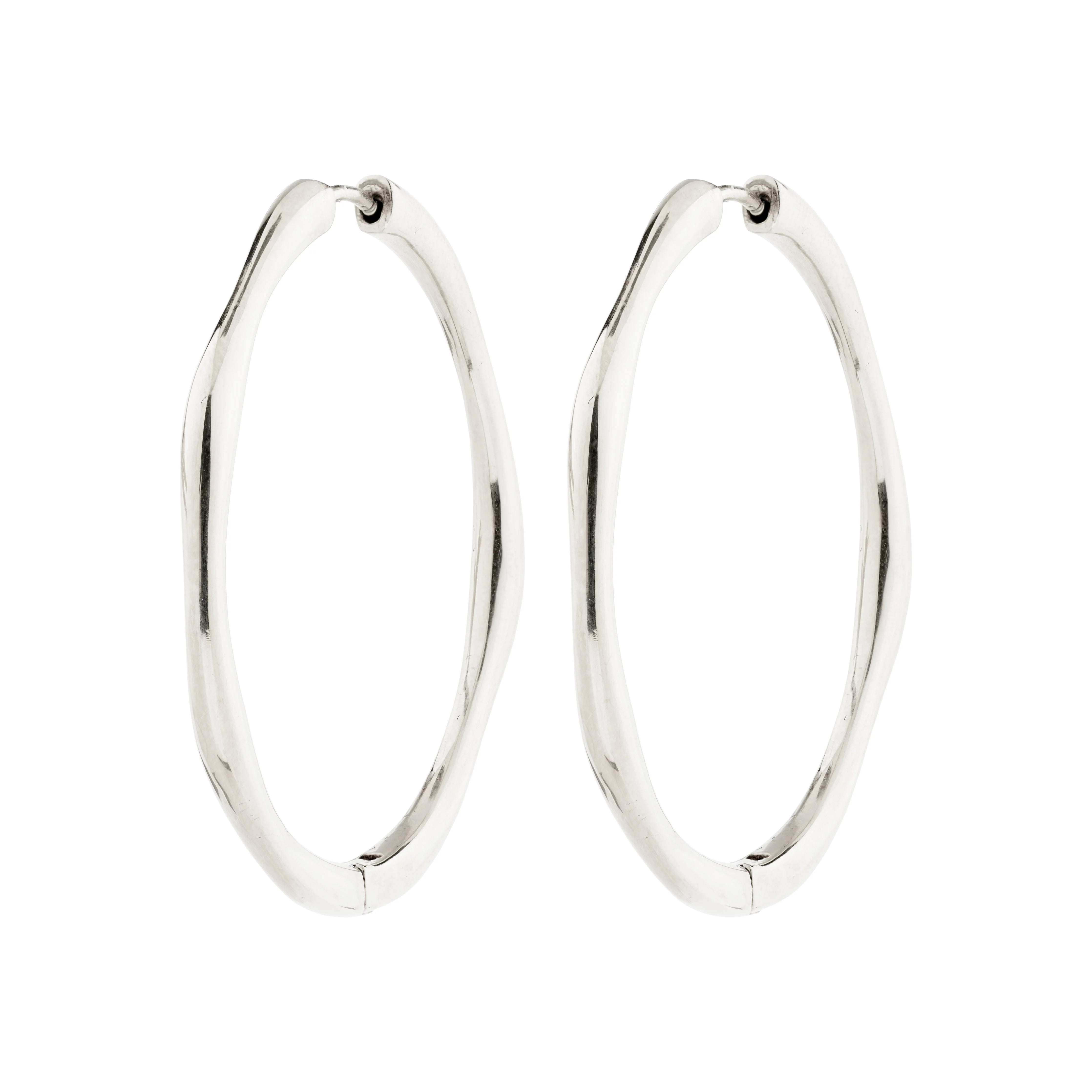 Haze Waterproof Hoop Earrings in Silver by Pilgrim