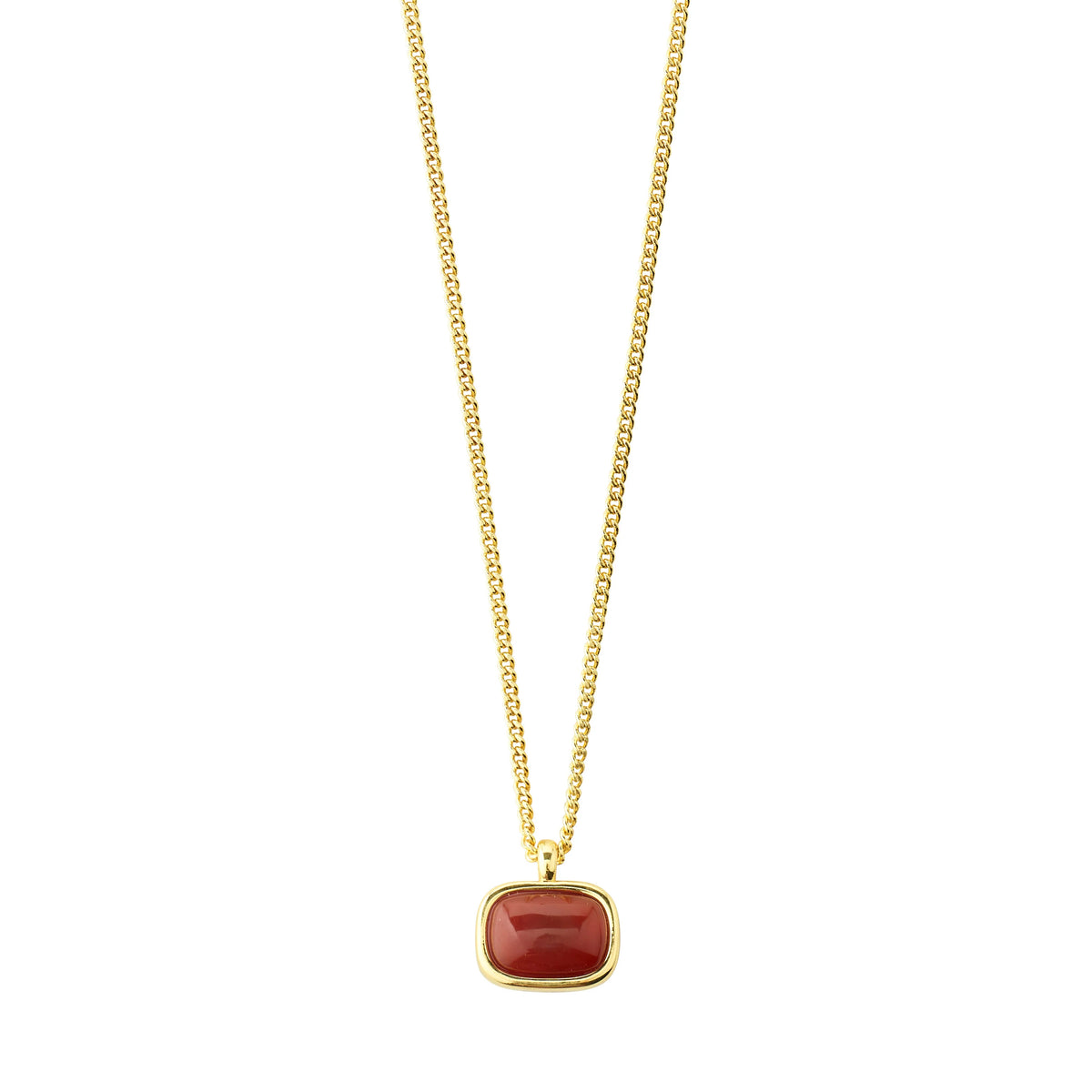 Now Necklace in Gold & Red by Pilgrim