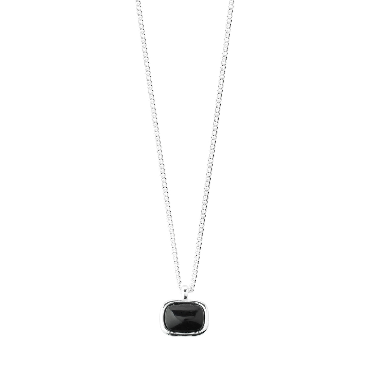 Now Necklace in Silver & Black by Pilgrim