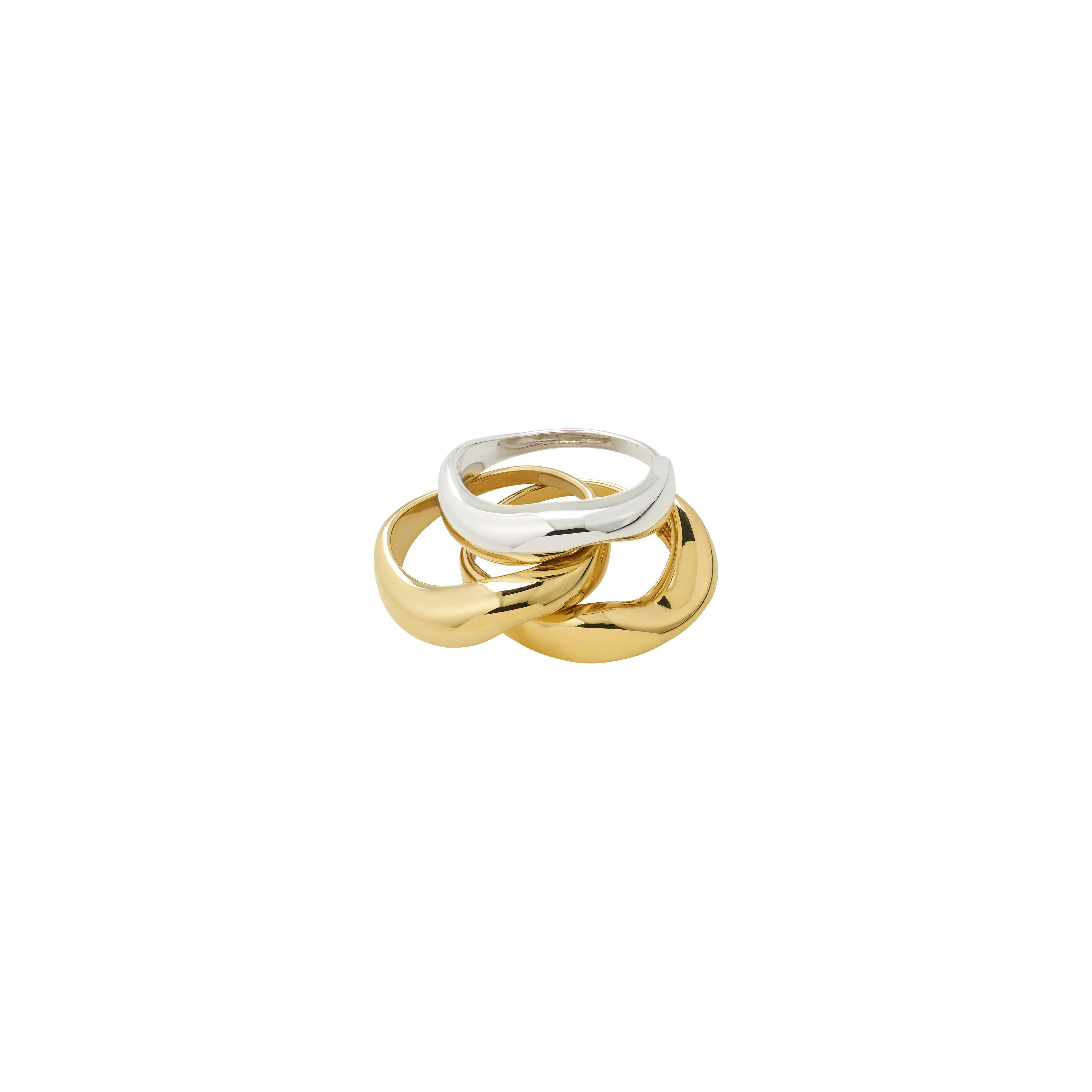 Nova 3in1 Ring Set in Gold by Pilgrim