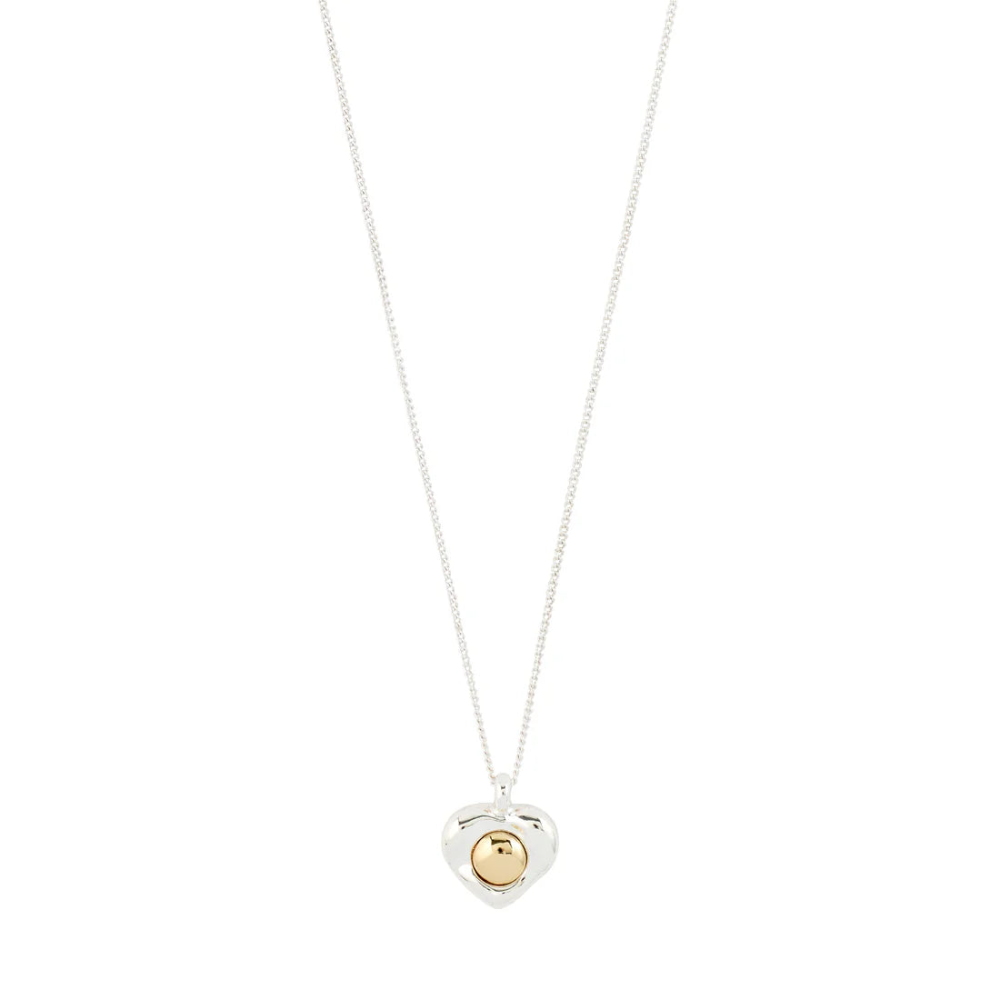 Nova Heart Necklace in Silver by Pilgrim