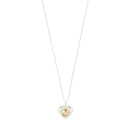 Nova Heart Necklace in Silver by Pilgrim