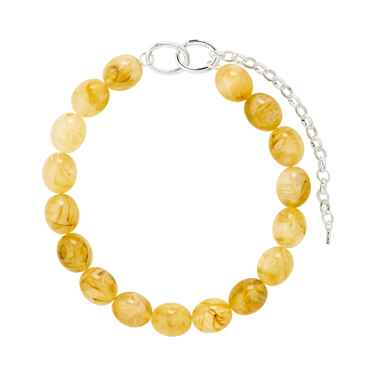 Still Necklace in Silver & Yellow by Pilgrim