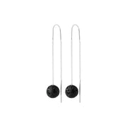 Root Chain Earrings in Silver by Pilgrim