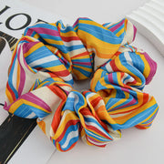 Vintage Floral Print Soft Scrunchie - F