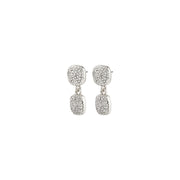 Ember Crystal Waterproof Earrings in Silver by Pilgrim