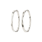 Ember Hoop Waterproof Earrings in Silver by Pilgrim