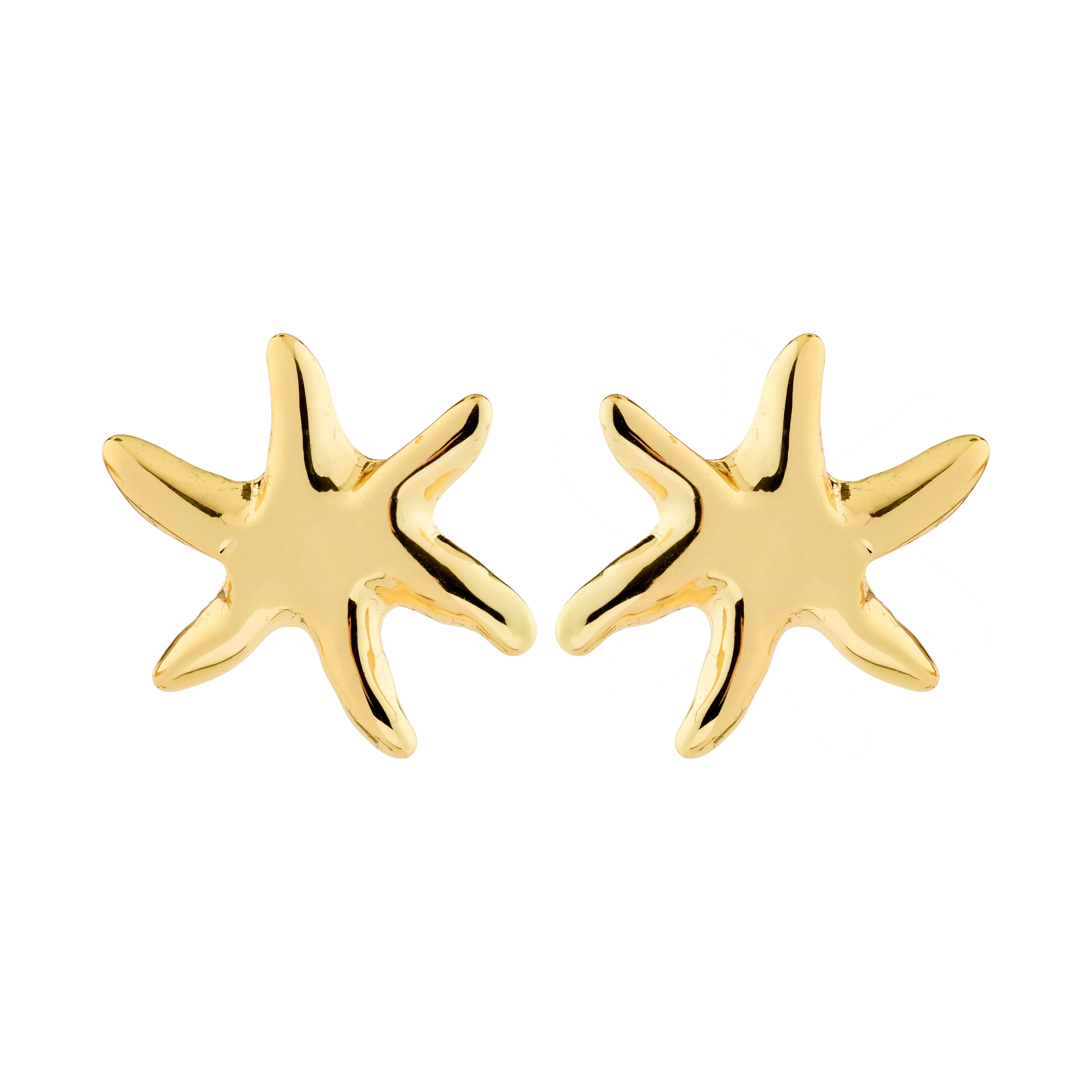 Prism Earrings in Gold by Pilgrim