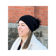 Evelyn Beanie in Black by PNYC