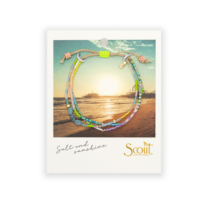 Stone of Harmony Blue Howlite & Gold Mixed Media Bracelet by Scout