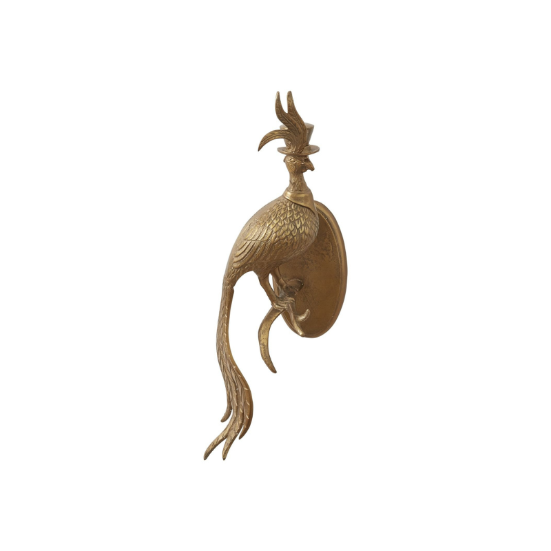 E+E Emerson the Pheasant Brass Wall Mount