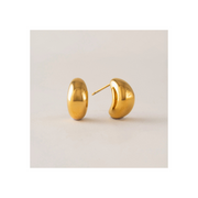 Waterproof Crest Dome Earrings in Gold by Lover's Tempo