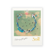 Stone of the Sky Turquoise & Silver Mixed Media Bracelet by Scout