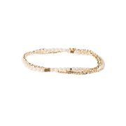 Delicate Stone Wrap Bracelet - White Fossil/Gold by Scout