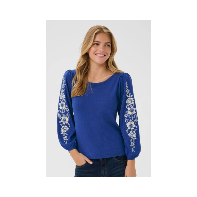Villea Boatneck Pullover in Galaxy Blue by Cream