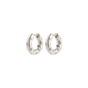 Nevaeh Hoop Earrings in Silver by Pilgrim