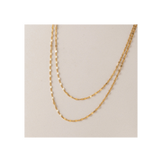 Waterproof Ray Layered Necklace in Gold by Lover's Tempo