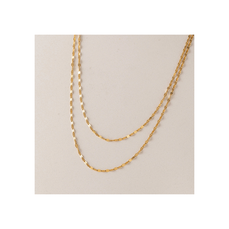 Waterproof Ray Layered Necklace in Gold by Lover's Tempo
