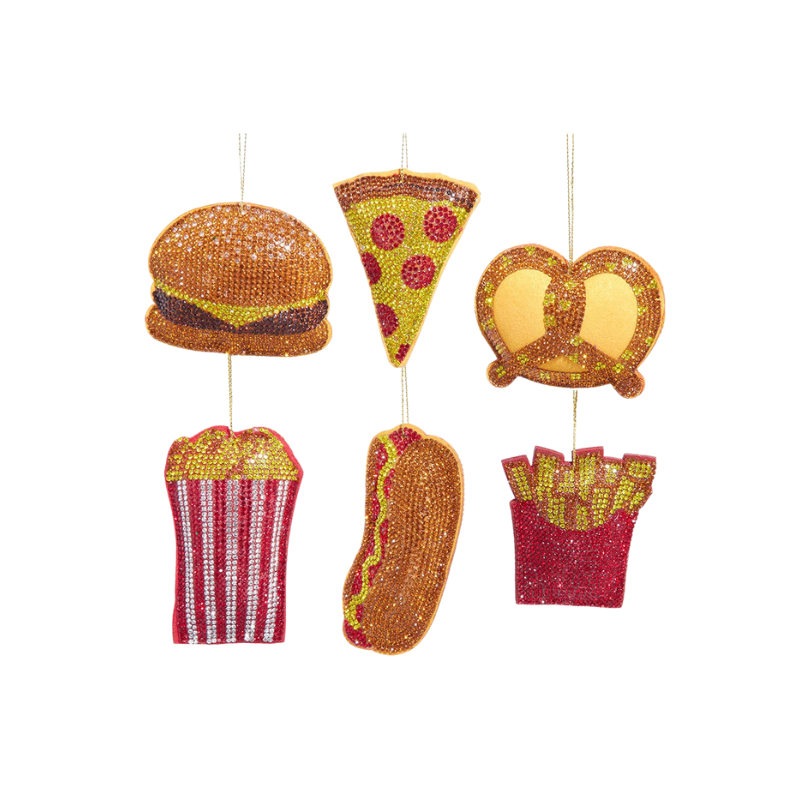 Bedazzled Fast Food Ornaments