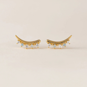 Dewdrop Climber Earrings in White Opal by Lover's Tempo