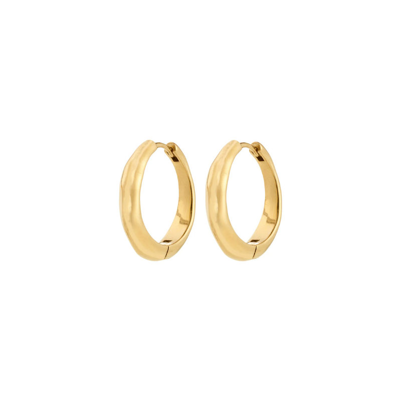 Harrison Hoop Waterproof Earrings in Gold by Pilgrim