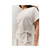 Knotted Detail Top in Pure White by YAYA