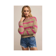 Broadbench Striped Sweater in Biscuit by Z Supply