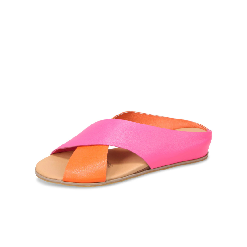Harli New Sandals in Orange 7 Hot Pink by Django and Juliette