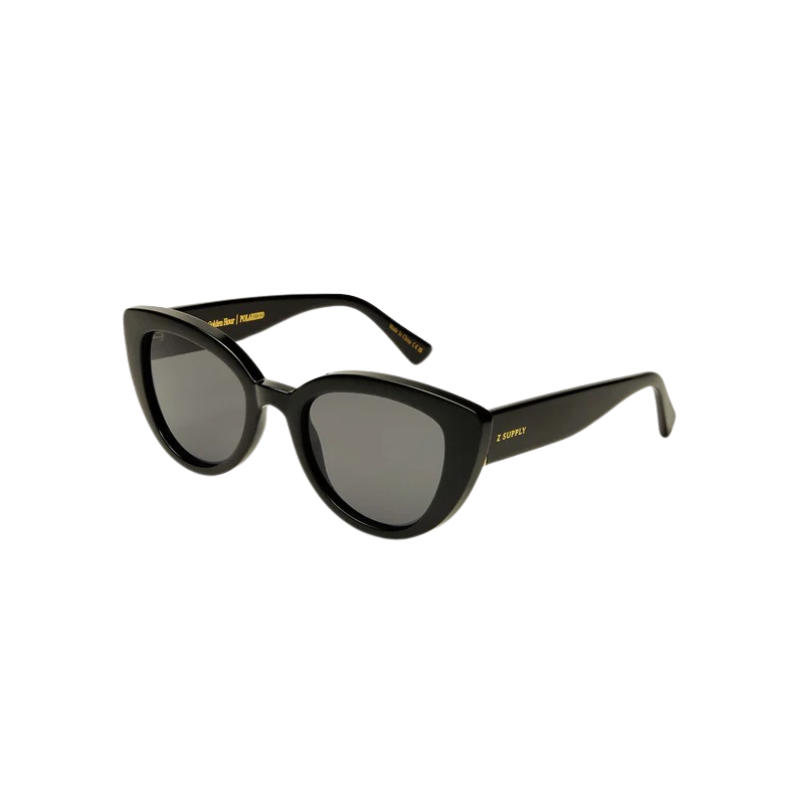 Golden Hour Polished Black Grey Sunglasses by Z Supply