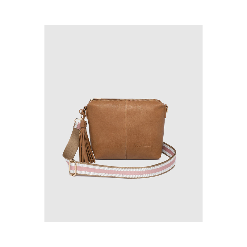 Kasey Stripe Crossbody in Camel by Louenhide