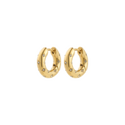 Nevaeh Hoop Earrings in Gold by Pilgrim