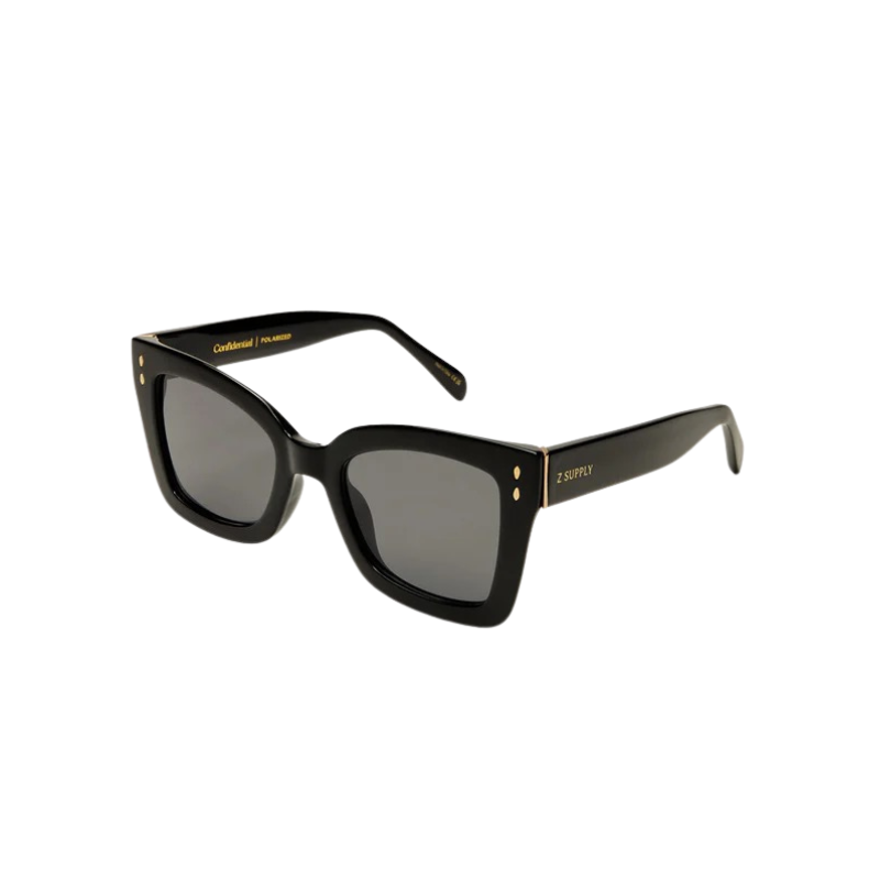 Confidential Polished Black Grey Sunglasses by Z Supply