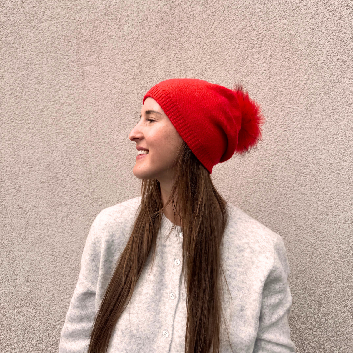 Evelyn Beanie in Red by PNYC