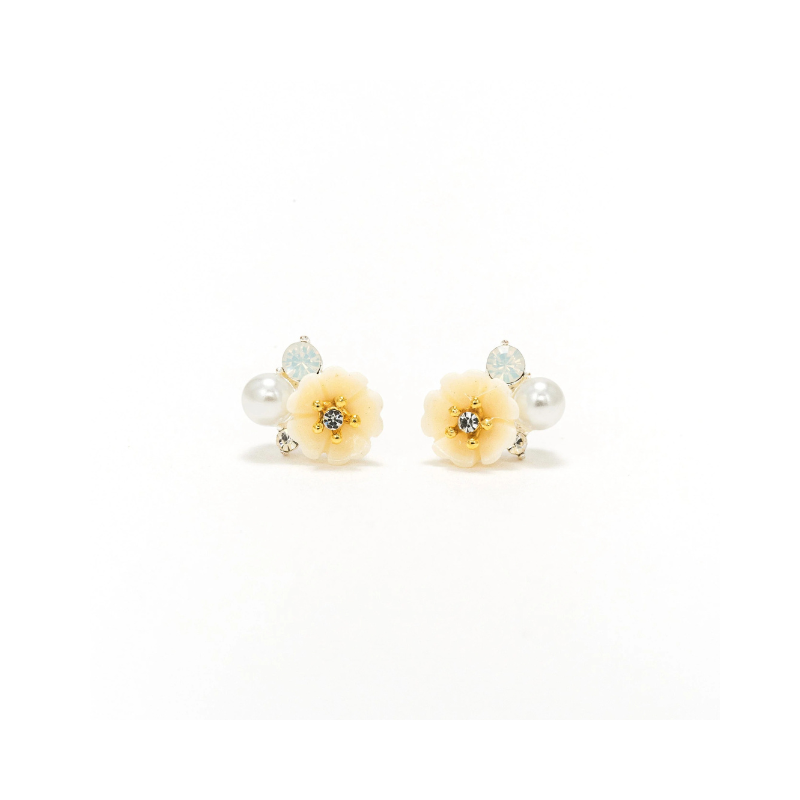 Sweetpea Stud Earrings in Ivory by Lover's Tempo