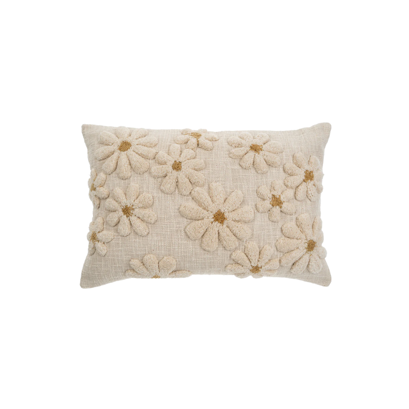 Tufted Daisy Pillow 16x24