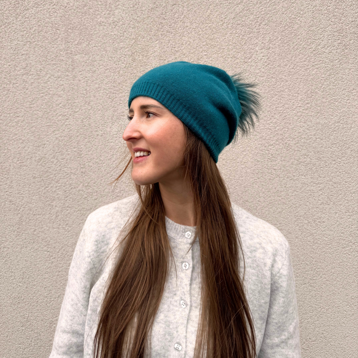 Evelyn Beanie in Teal by PNYC
